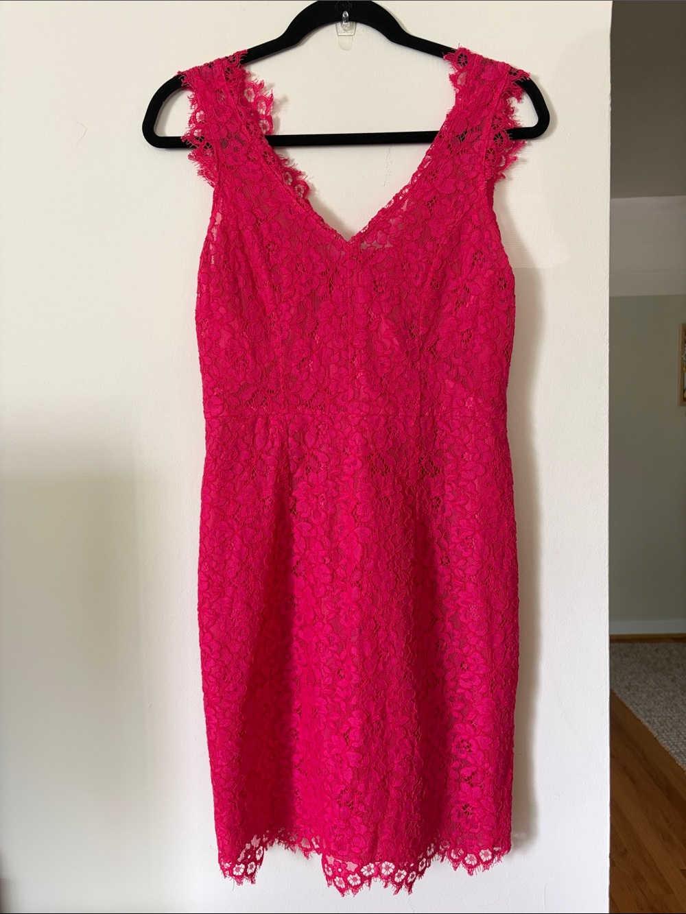 Shoshanna Hot Pink 'Watermelon' Lace Dress